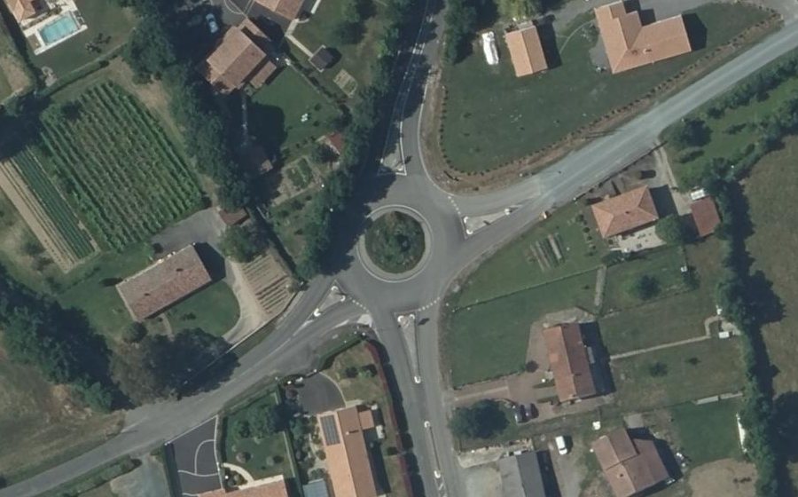 Vue aérienne du Rond-Point de la Potence