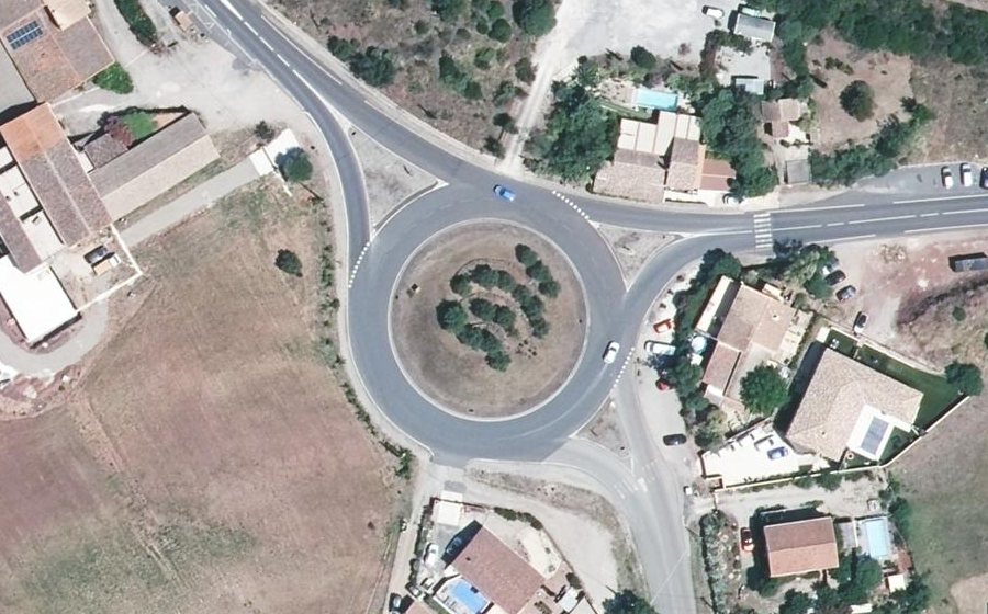 Vue aérienne du Rond-Point des Oliviers