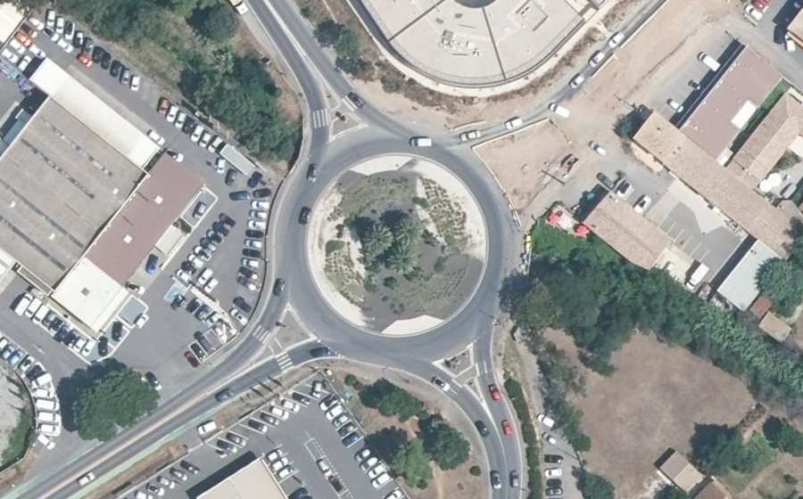 Vue aérienne du Carrefour de la Paix