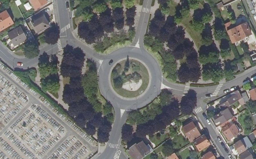 Vue aérienne du Espace des Quatre Saisons