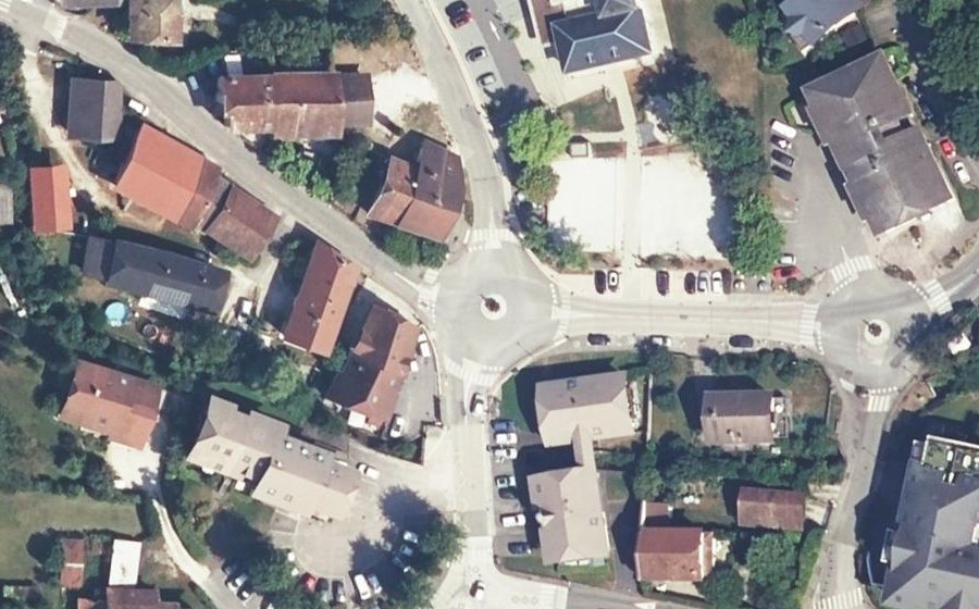 Vue aérienne du Place de l'Horloge