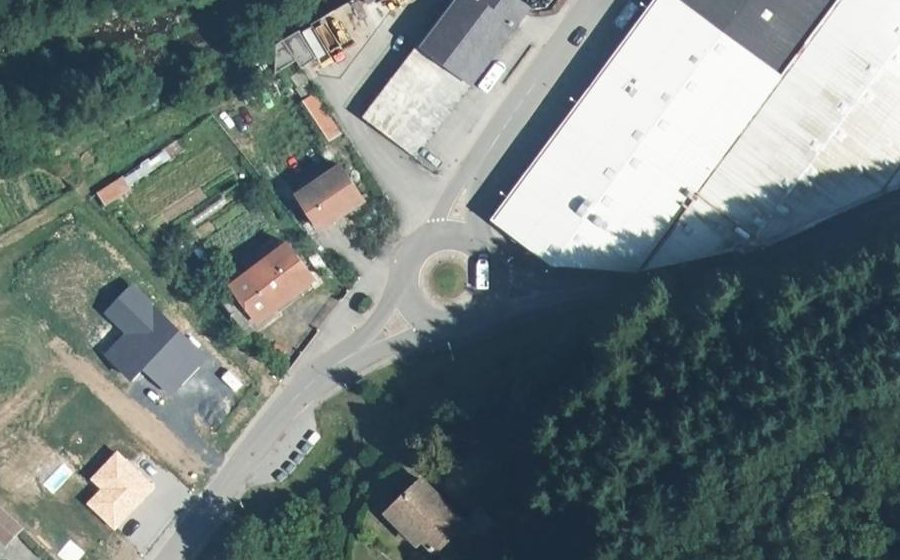 Vue aérienne du Route de Vals-les-Bains