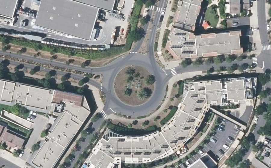Vue aérienne du Rond-Point du Capiscol