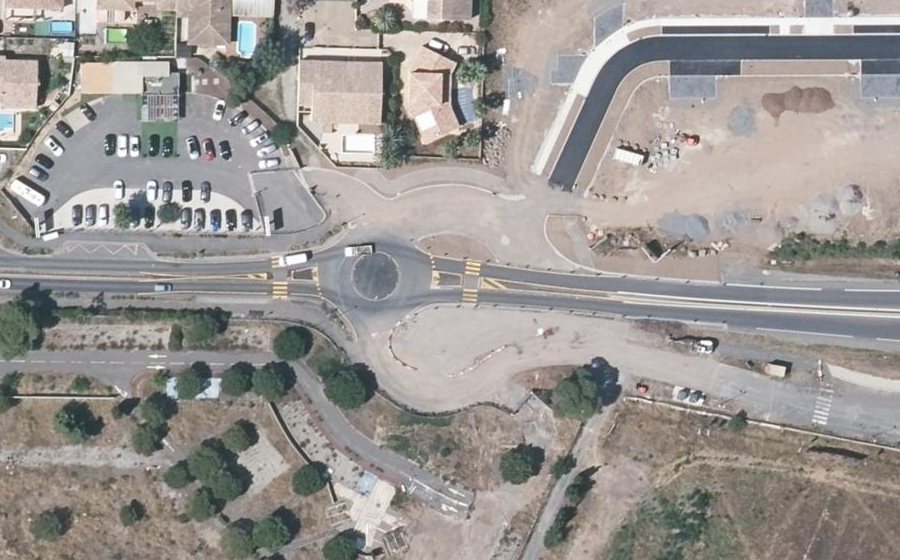 Vue aérienne du Rond-Point Père Georges Canac