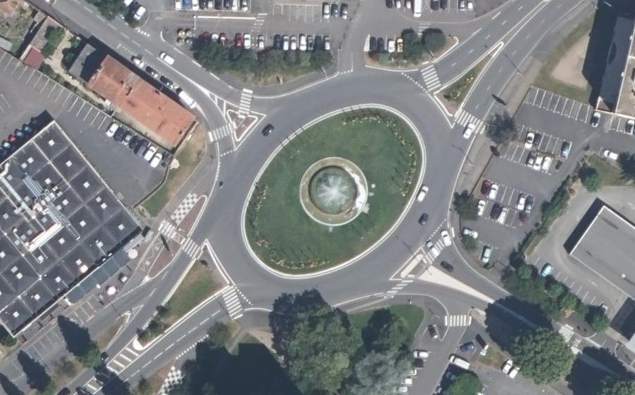 Vue aérienne du Carrefour de l'Europe