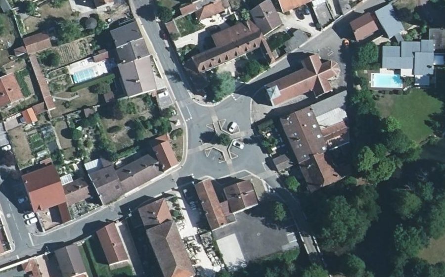 Vue aérienne du Place du Tilleul