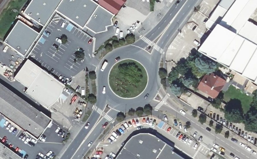 Vue aérienne du Carrefour Pierre-Mendès France