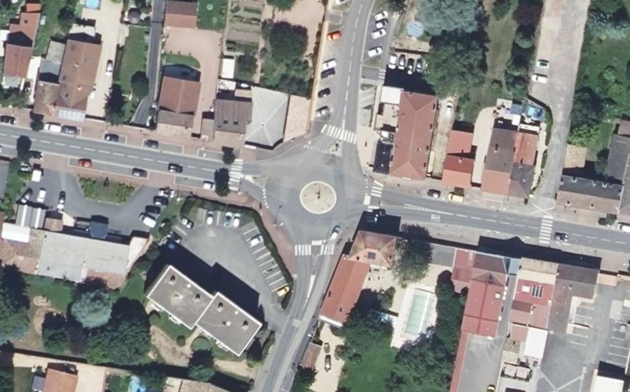 Vue aérienne du Rond-Point Jean-Marie Genetier