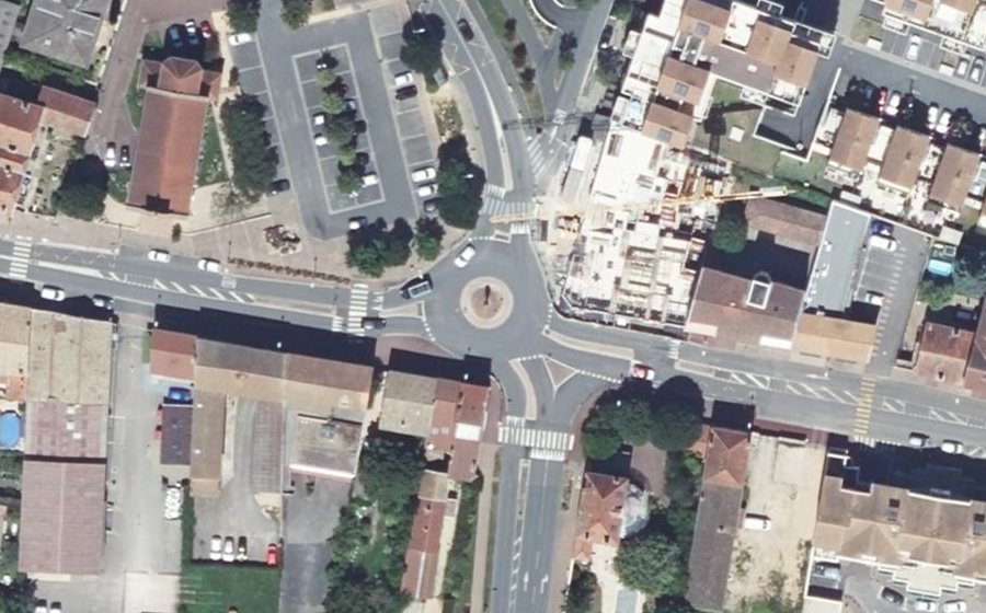Vue aérienne du Rond-Point de l'Ellipse