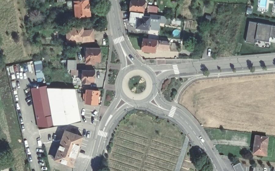 Vue aérienne du Rond-Point Ceslav Sieradzki