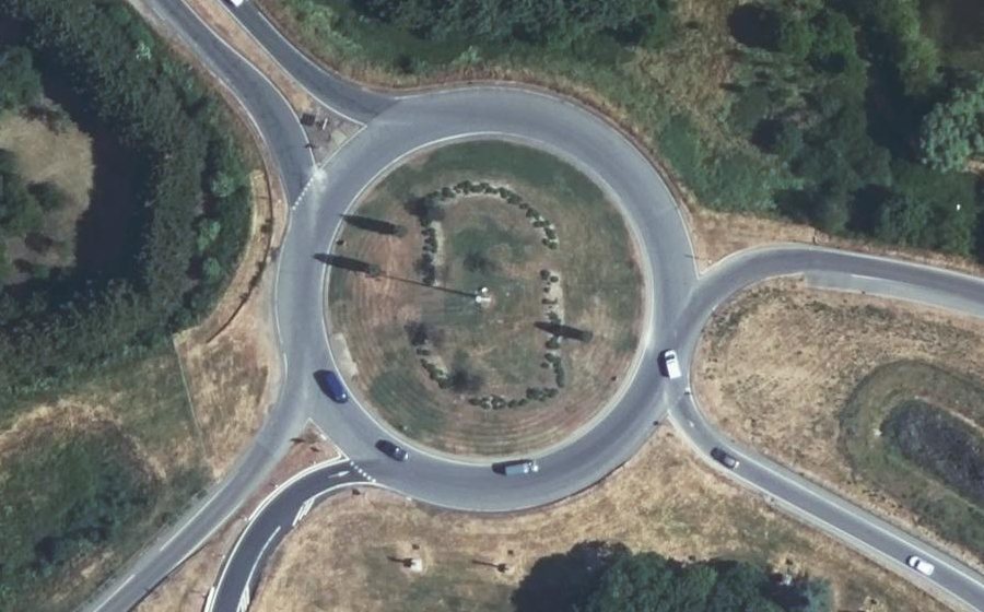 Vue aérienne du Rond-Point des Châtelets