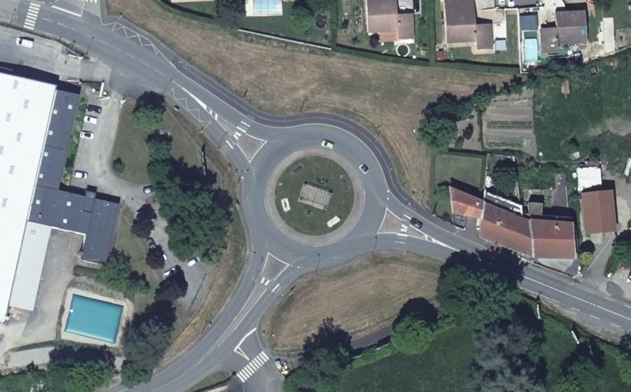 Vue aérienne du Carrefour Beuclas