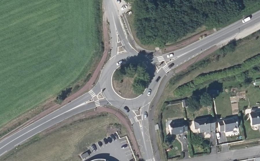 Vue aérienne du Giratoire du Clos Hazel