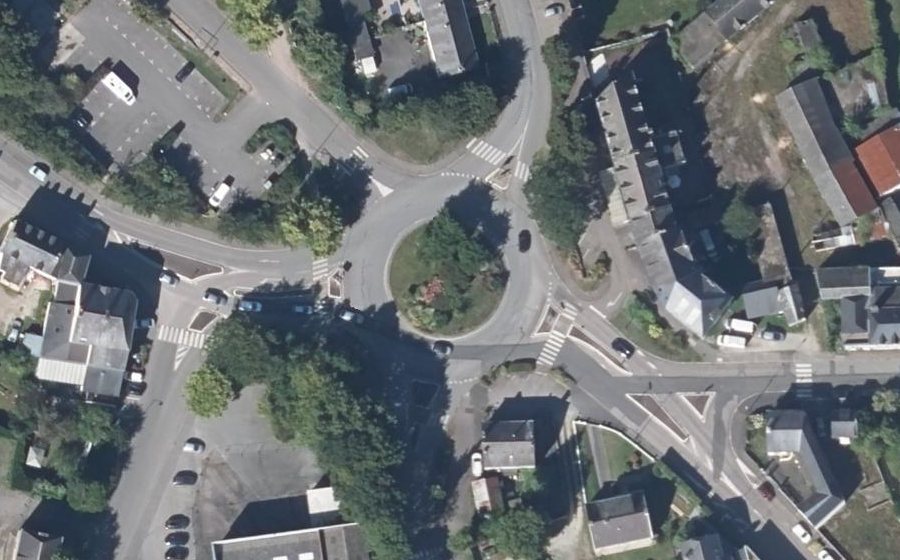 Vue aérienne du Place Zourab Tsereteli