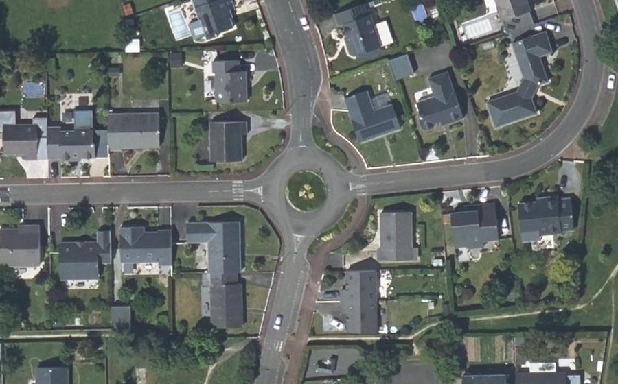 Vue aérienne du Rond-Point de la Métairie