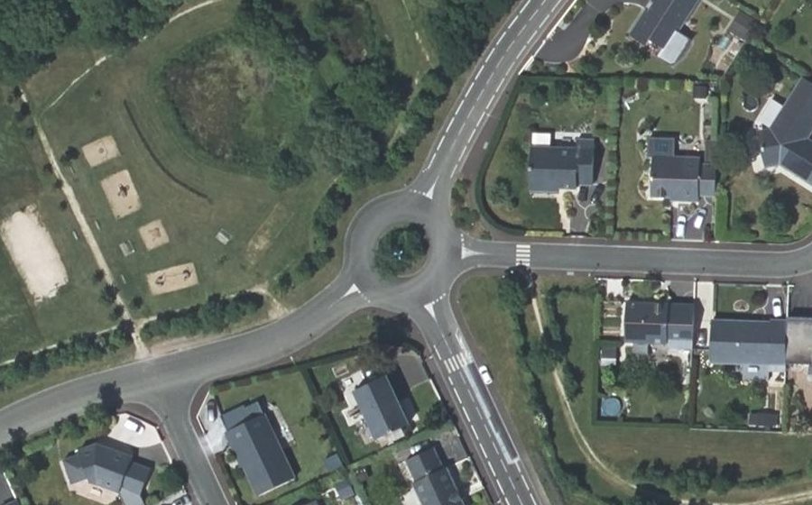 Vue aérienne du Rond-Point du Pré Perray
