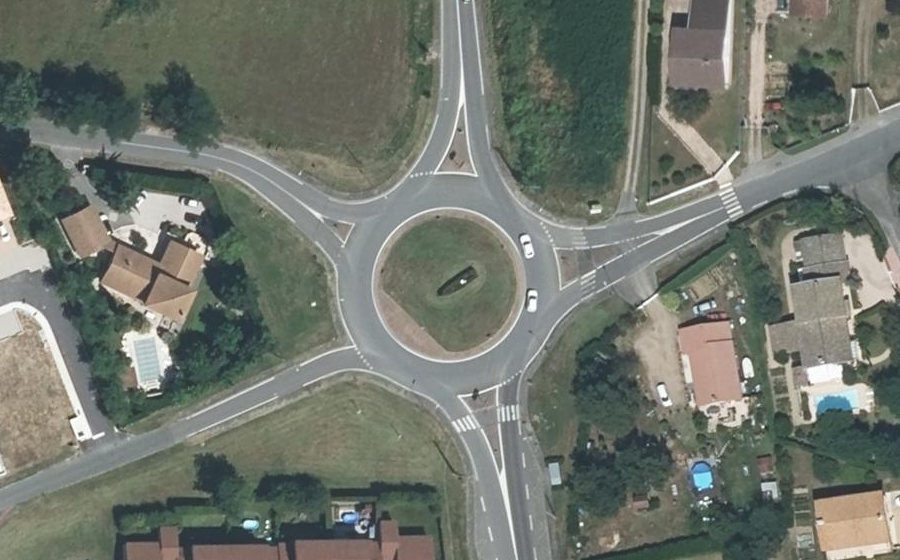 Vue aérienne du Rond-point du Pêcheur