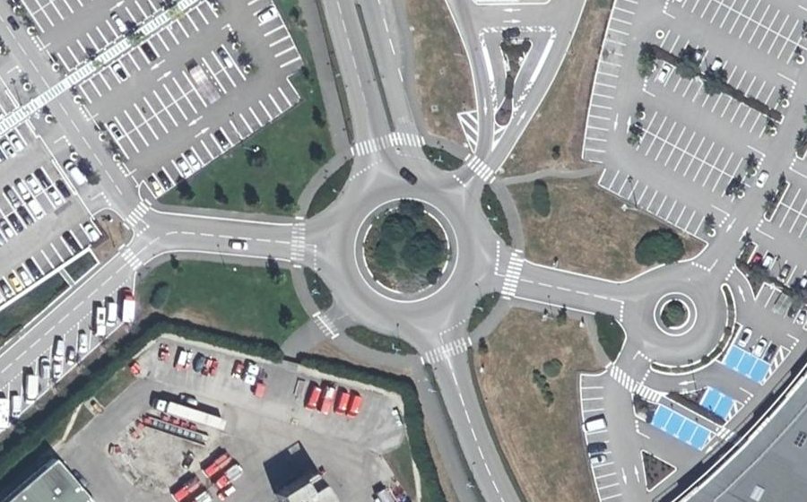 Vue aérienne du Rond-Point d'Aylesbury