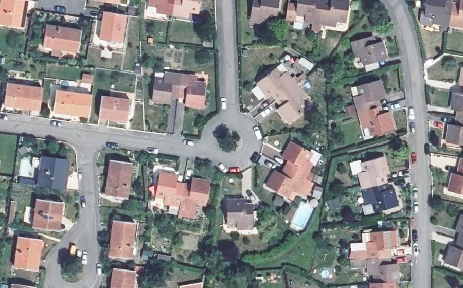 Vue aérienne du Rue de Franche-Comté