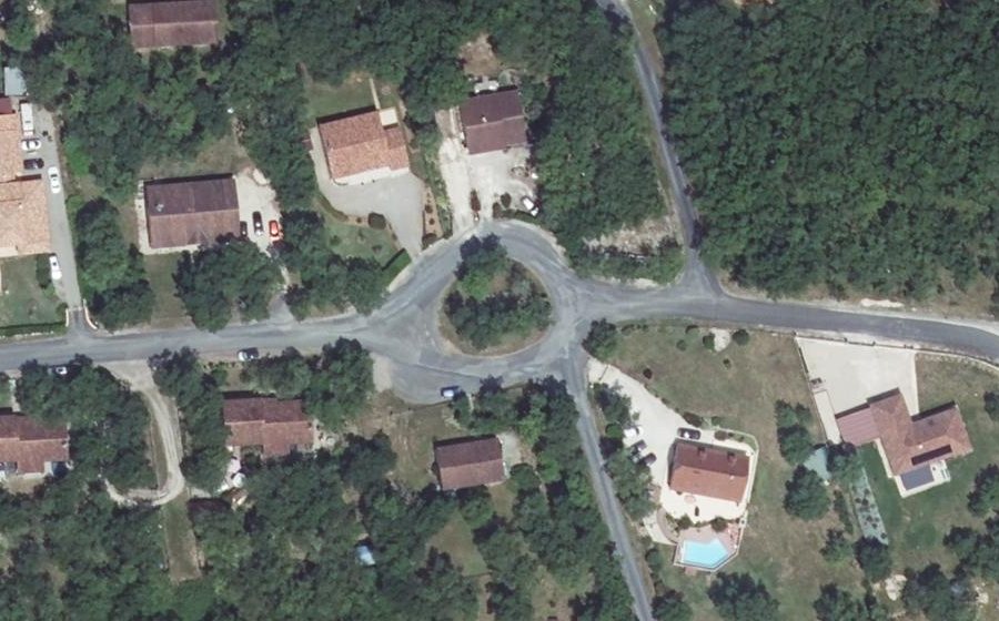 Vue aérienne du Place Al Poux
