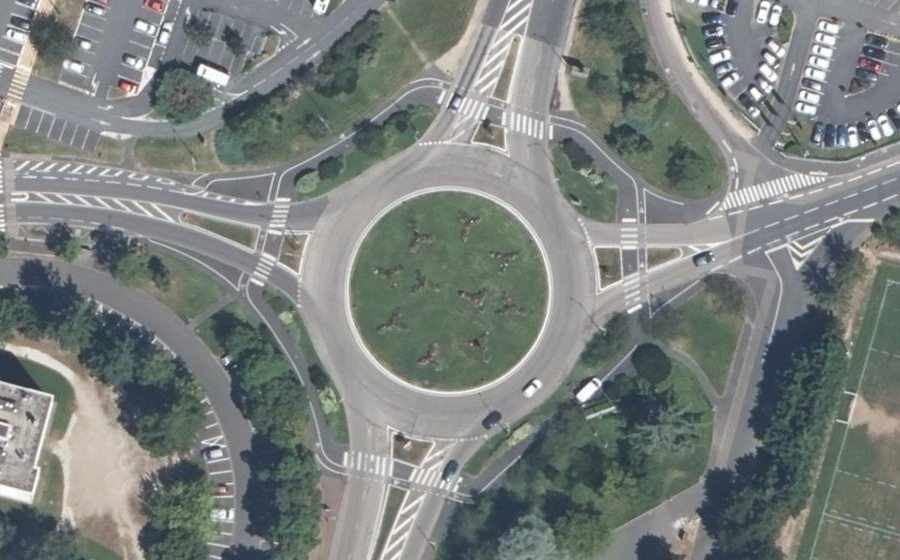 Vue aérienne du Carrefour des Marseillais