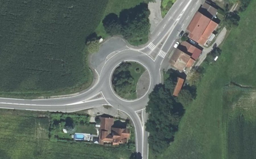 Vue aérienne du Carrefour Striegel