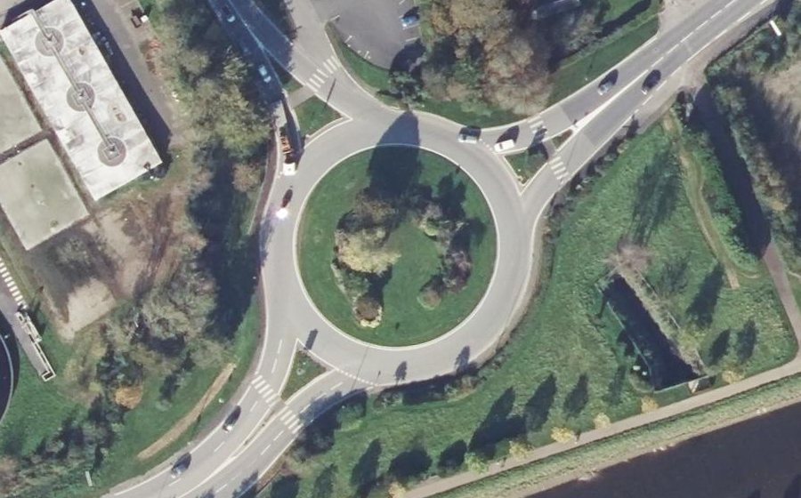 Vue aérienne du Rond-Point de l'Europe