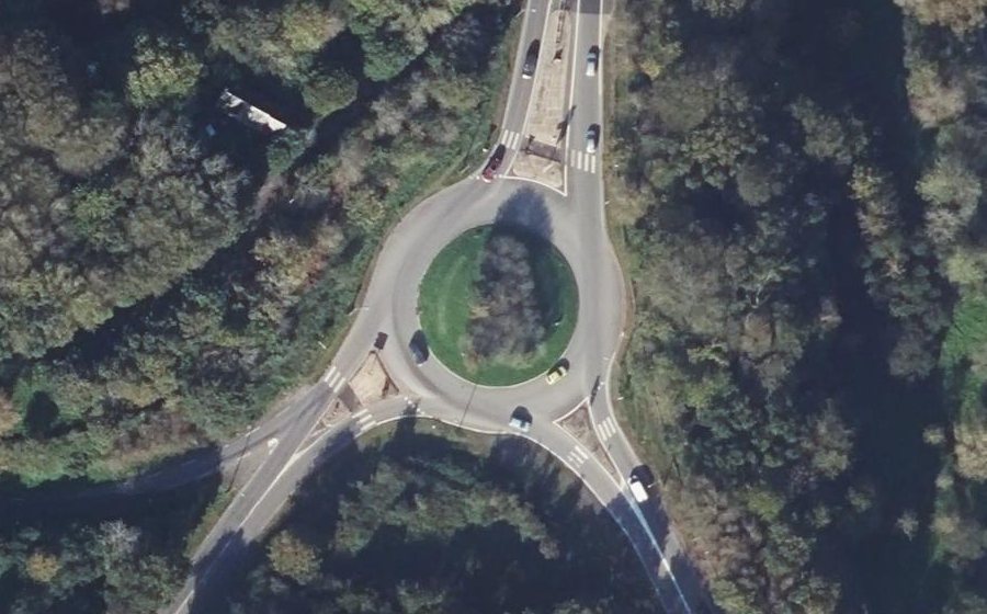 Vue aérienne du Rond-Point de Kergreis
