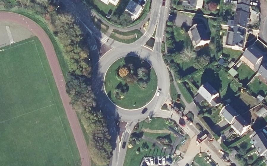 Vue aérienne du Rond-Point du Bel-Air