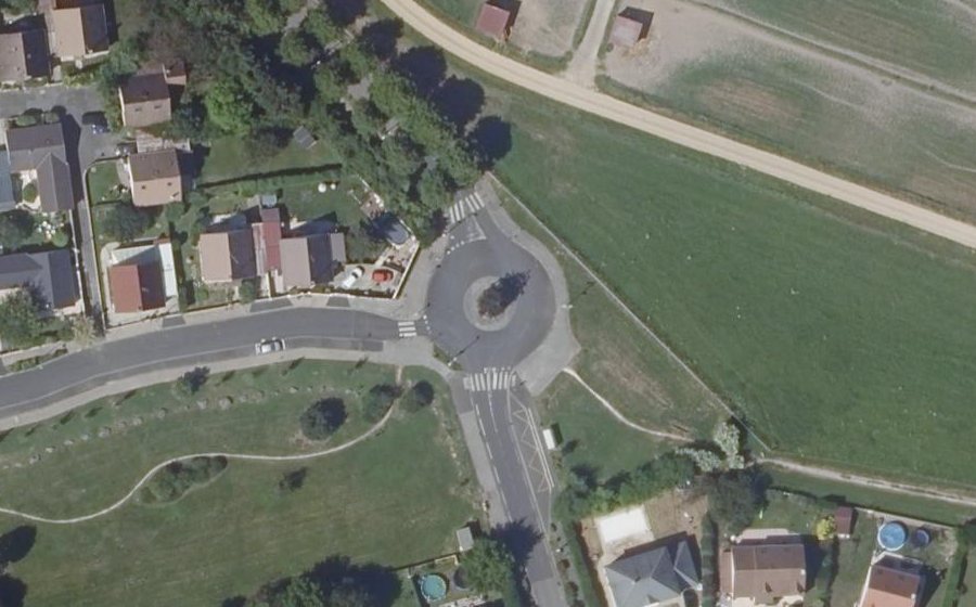 Vue aérienne du Rond-Point du Bûcher