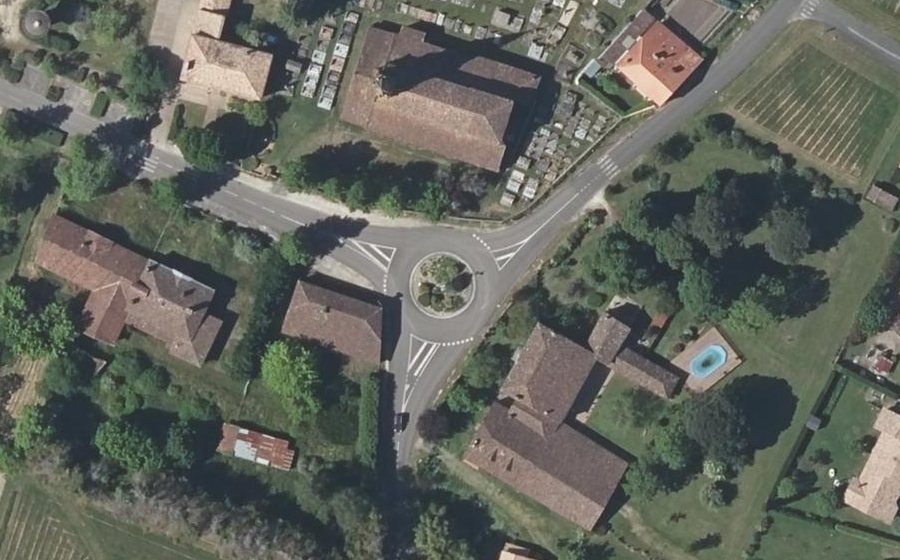 Vue aérienne du Rond-Point des Anciens Combattants d’Afrique du Nord
