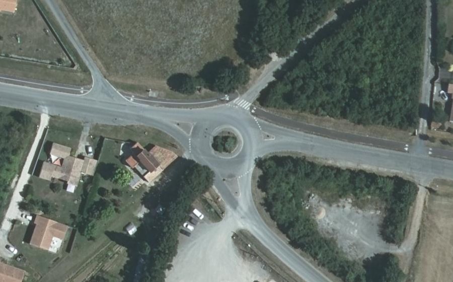 Vue aérienne du Rond-Point des Diables Bleus