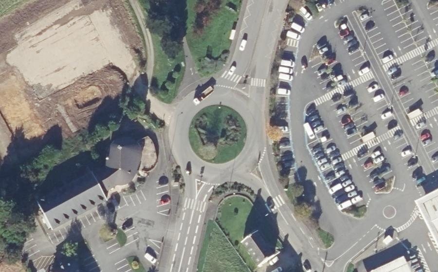 Vue aérienne du Rond-Point de Roc'h Kerezen