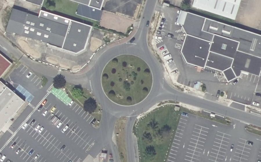 Vue aérienne du Rue des Frères Lumière