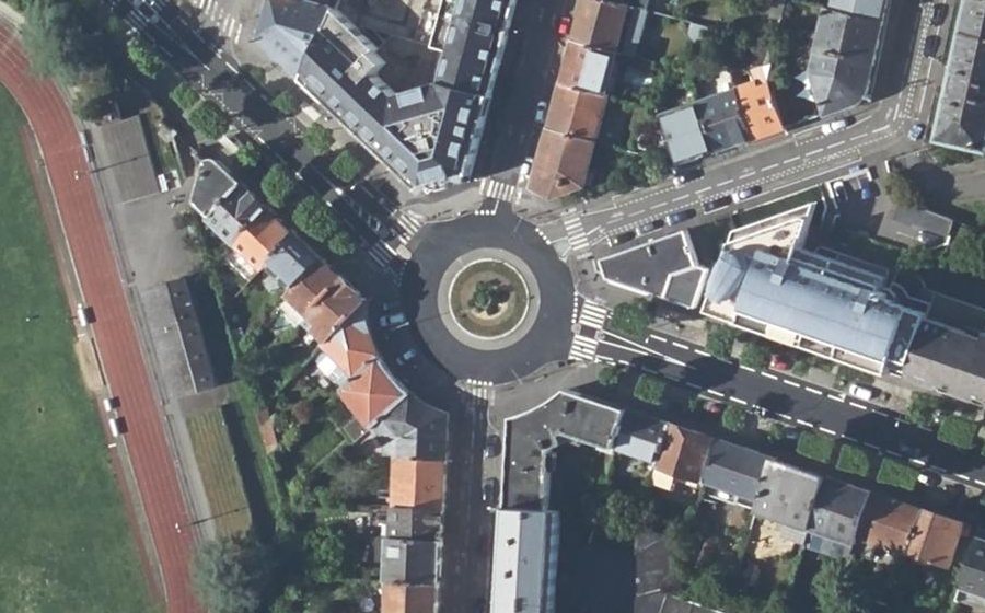 Vue aérienne du Place Armand Fallières