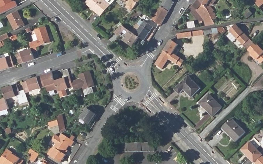 Vue aérienne du Rond-Point Eugene Pottier