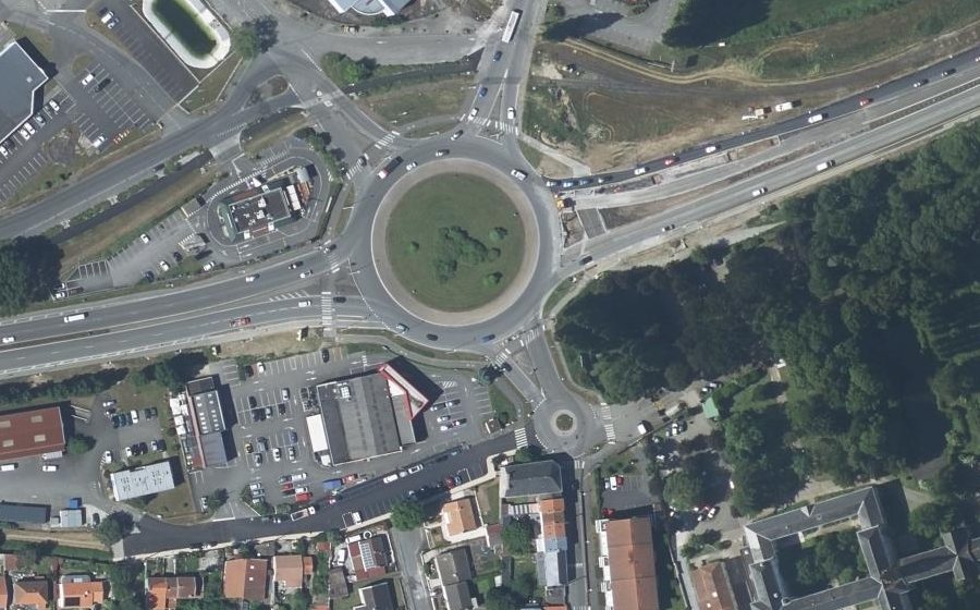 Vue aérienne du Rond-Point du Seil