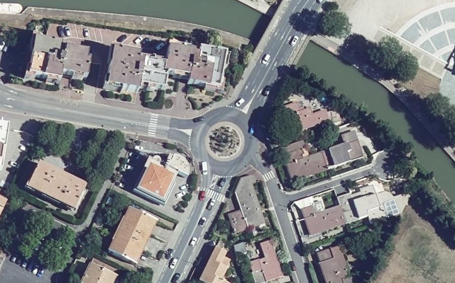 Vue aérienne du Giratoire Ange Ayora