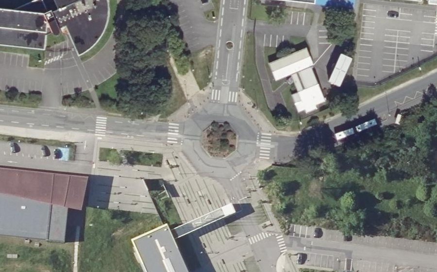 Vue aérienne du Rond-Point Pierre Aigrain
