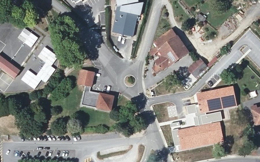 Vue aérienne du Route d'Esquilamborde