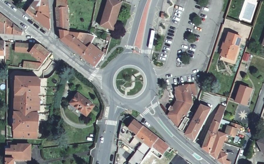 Vue aérienne du Rond-Point Charles de Gaulle
