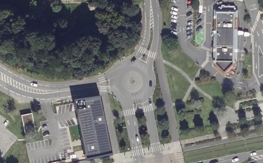 Vue aérienne du Rond-Point de Coat Tan