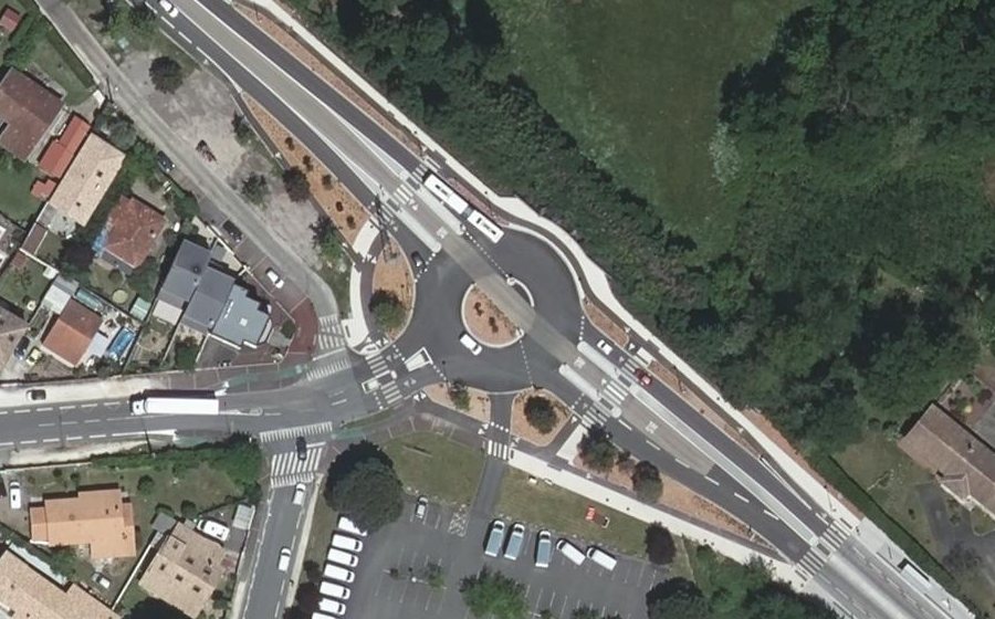 Vue aérienne du Avenue Descartes