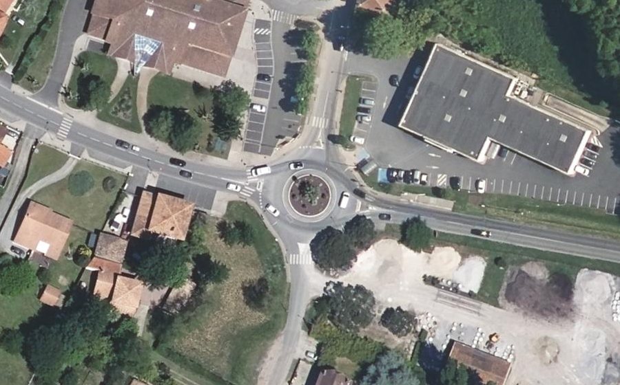 Vue aérienne du Rond-Point de l'Europe