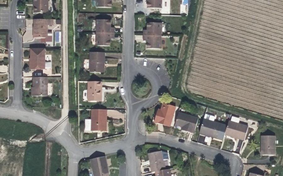 Vue aérienne du Rue de la République