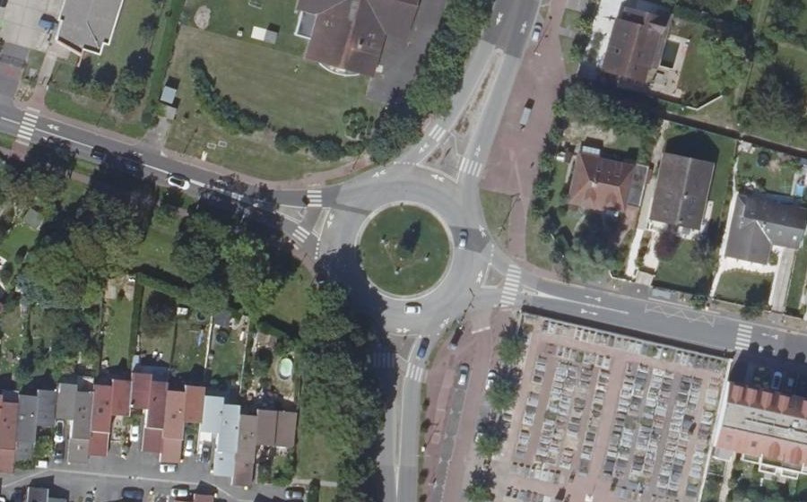 Vue aérienne du Rue de Villeroy