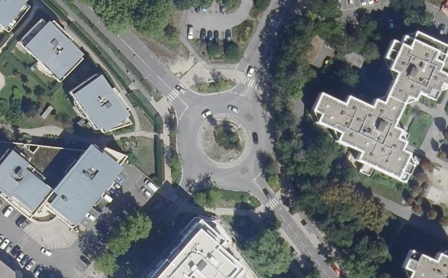 Vue aérienne du Rond-Point François Mitterrand