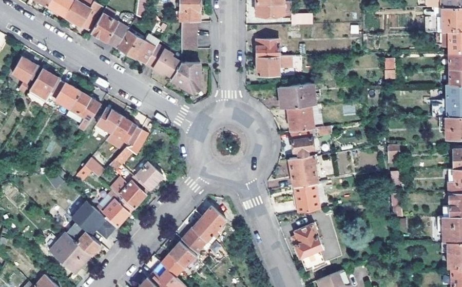 Vue aérienne du Place du Docteur Friot