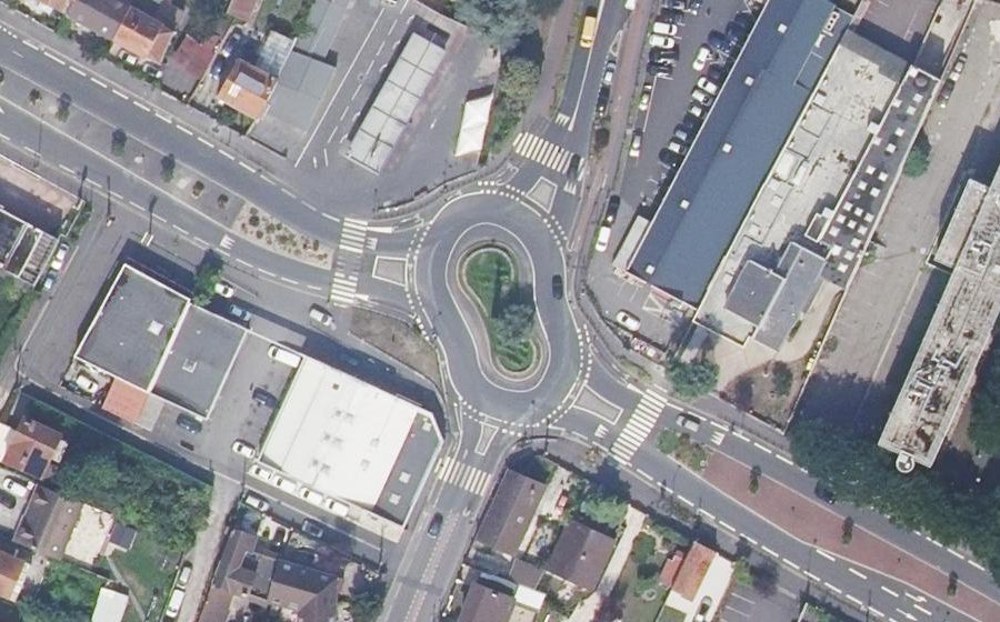 Vue aérienne du Rond-Point des Vignes