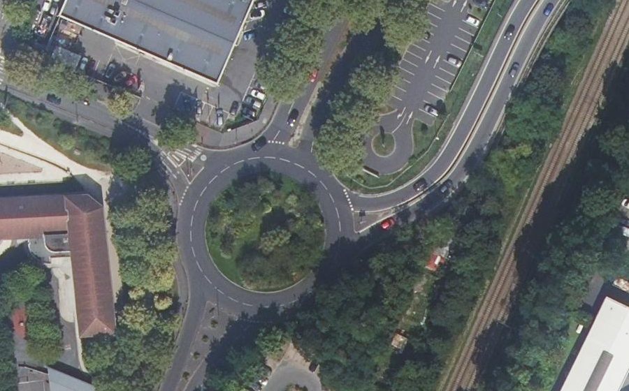 Vue aérienne du Rond-Point Mazagran